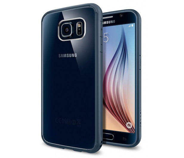 

Чехол Spigen для Samsung Galaxy S6 Ultra Hybrid, Metal Slate