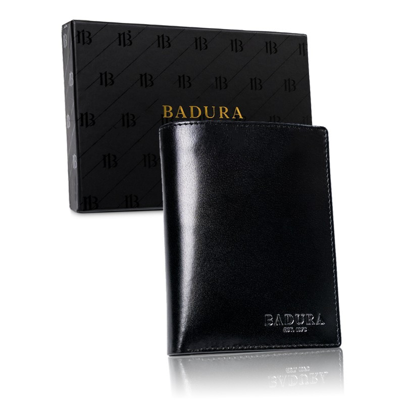 

Мужской кожаный кошелек Badura с RFID 13 х 10 х 3 - черный.