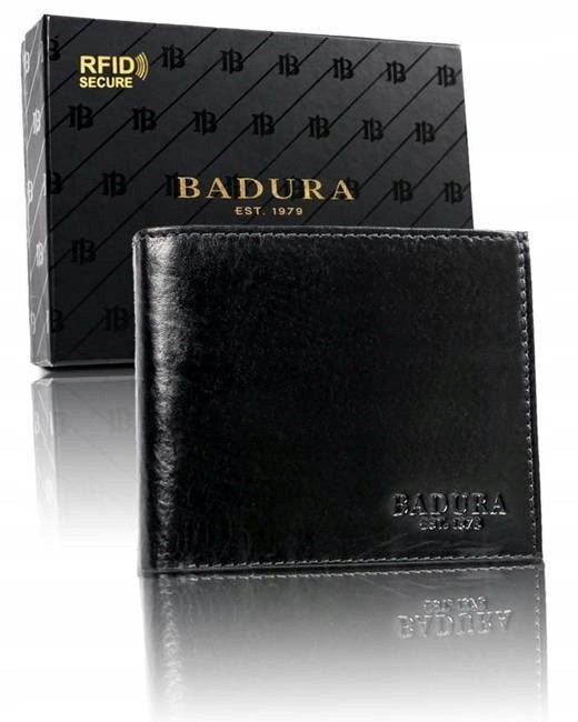

Мужской кожаный кошелек Badura с RFID 10 х 12 х 2,5 - черный