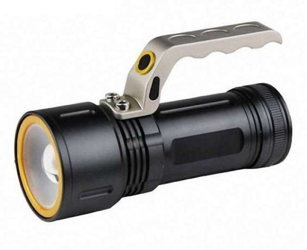 

Фонарь Police BL-T 801-9-T6 с ручкой 800 люмен на 3 режима яркости 2х18650 комплект Черный