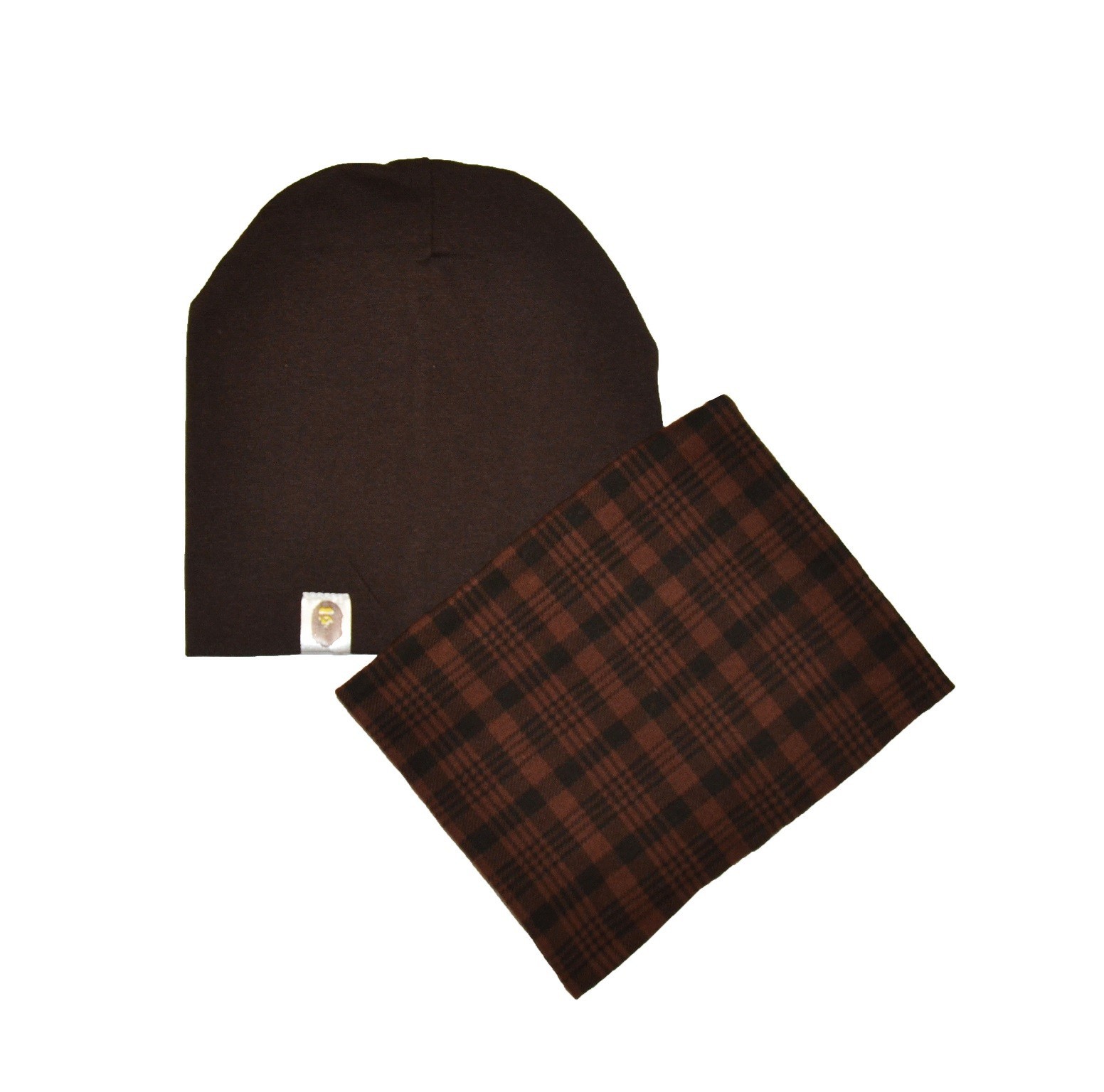 

Комплект Sweet Hats шапка и шарф-снуд в клетку коричневый 54 см (НУБ-01-480)
