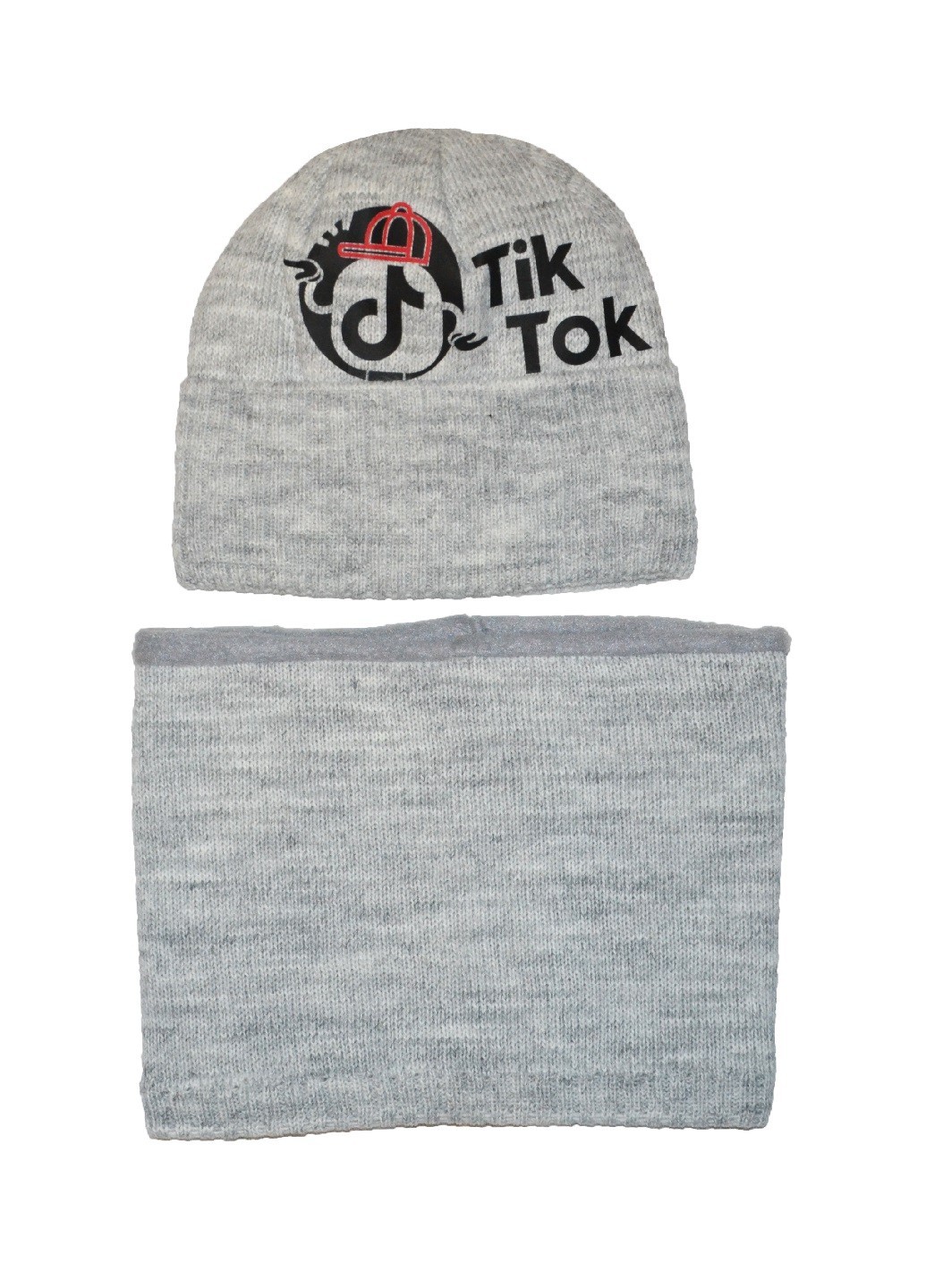

Комплект (шапка и снуд) Kraft зимний мальчику Tik Tok светло-серый 52 см (NX-157-02)