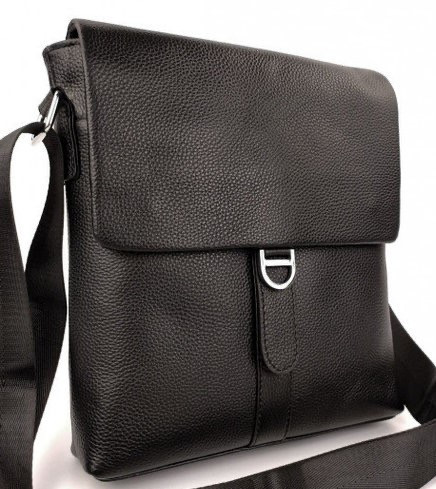 

Мужская кожаная сумка месенджер через плечо Tiding Bag Черный 24 x 27 x 7 см 1367A