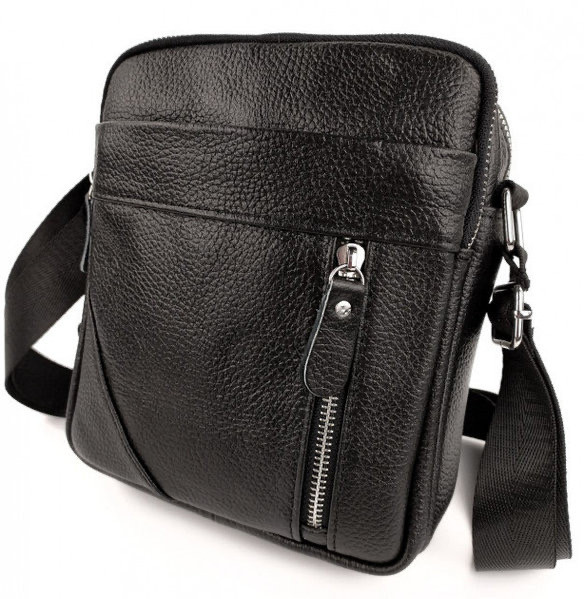 

Мужская кожаная сумка месенджер через плечо Tiding Bag Черный 23 x 18 x 6 см 6678A