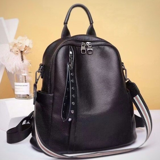 

Женский кожаный рюкзак Tiding Bag Черный 33 x 27 x 10,5 см 45390