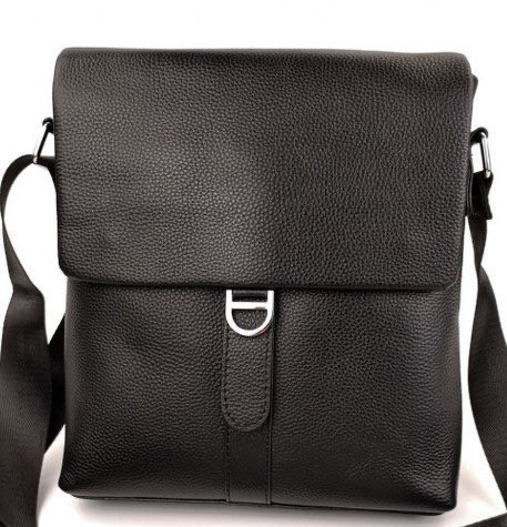 

Мужская кожаная сумка месенджер через плечо Tiding Bag Черный 24 x 27 x 7 см NM22-116A
