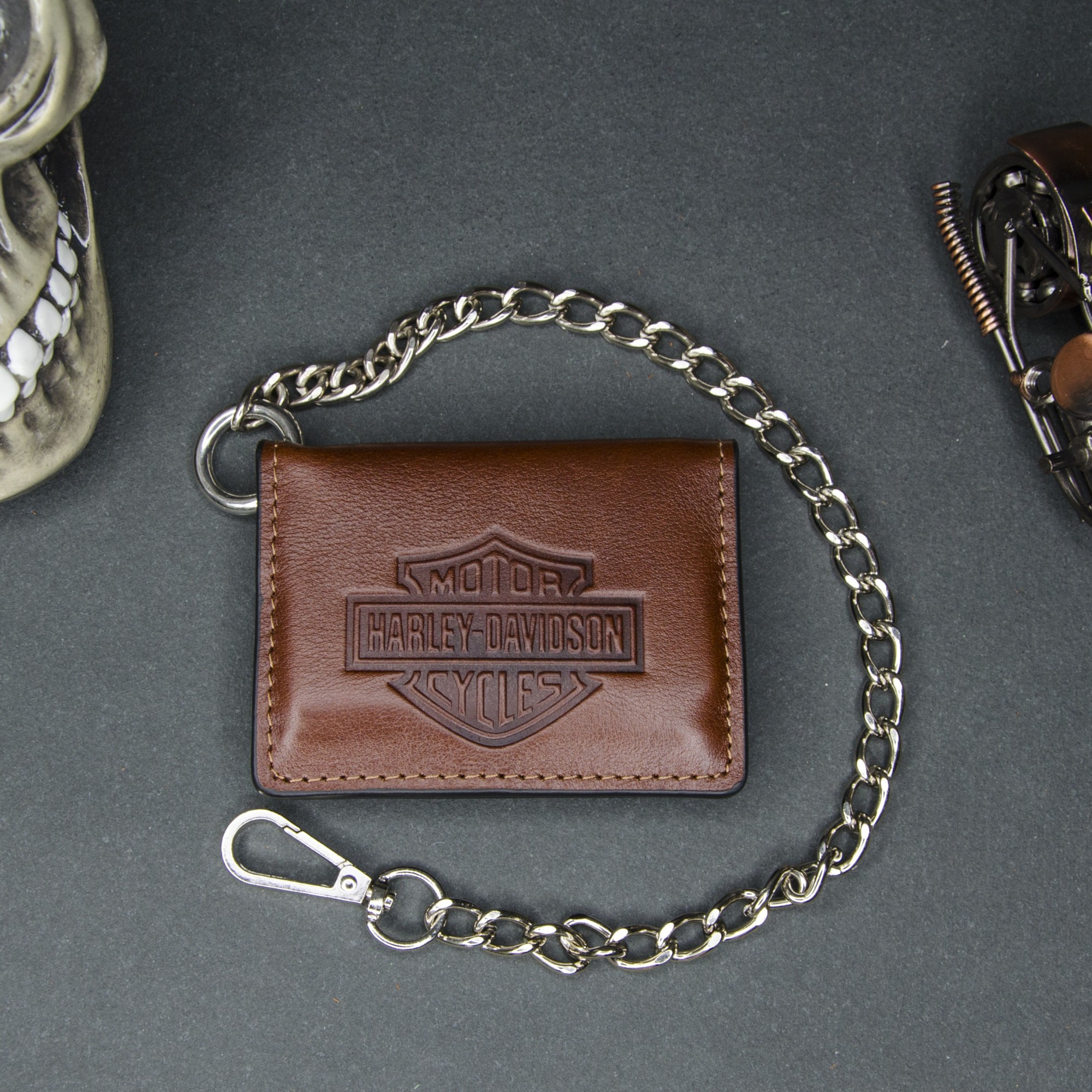 

Обложка для документов ID holder Ridl Harley Davidson бренди с цепью