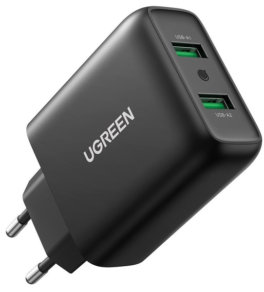 

Мережевий зарядний пристрій Ugreen CD161 36W 2xUSB QC 3.0 Charger (UGR-10216)