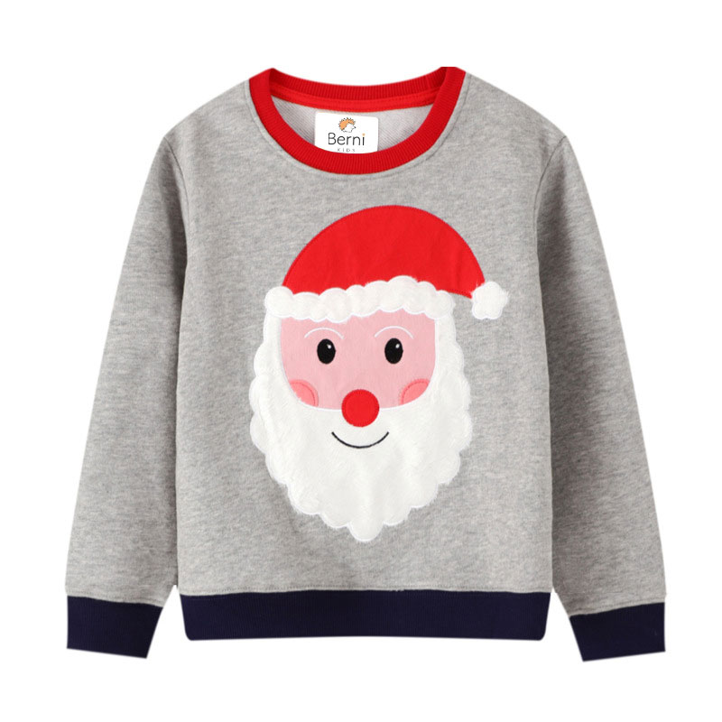 

Свитшот детский с новогодним принтом серый Santa Claus Berni Kids (100) Серый