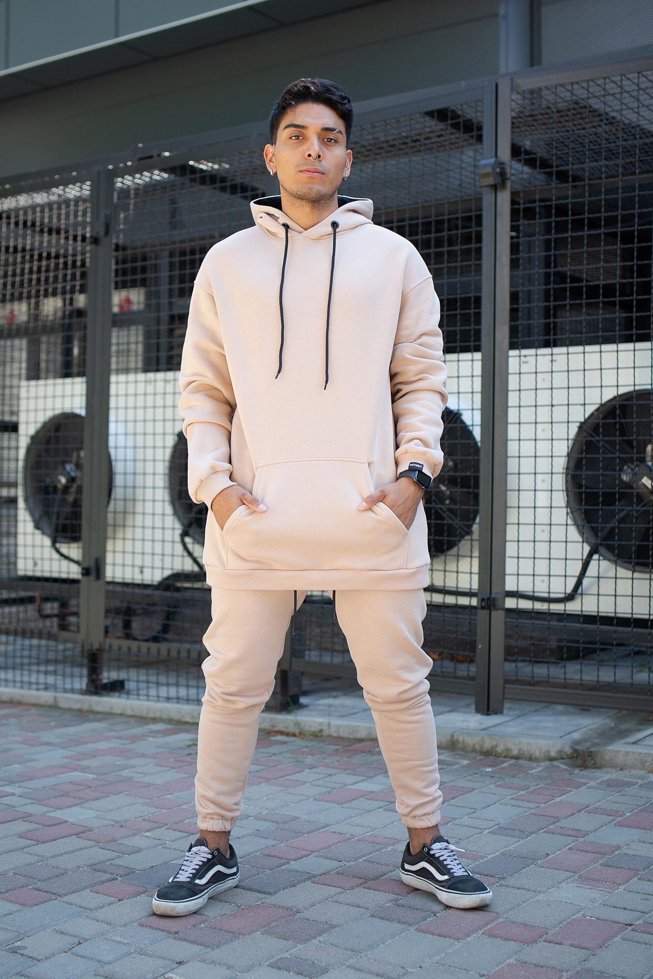 

Оверсайз Спортивний Костюм Without Basic FLEECE  Beige, Оверсайз Спортивний Костюм Without Basic FLEECE S Beige