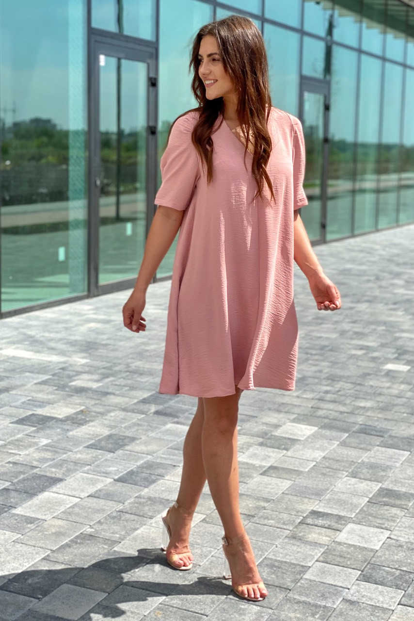 

Необычное платье over-size с коротким рукавом G& LX-10138507  Размер цвет Пудра, Необычное платье over-size с коротким рукавом G&M LX-10138507 M Размер цвет Пудра