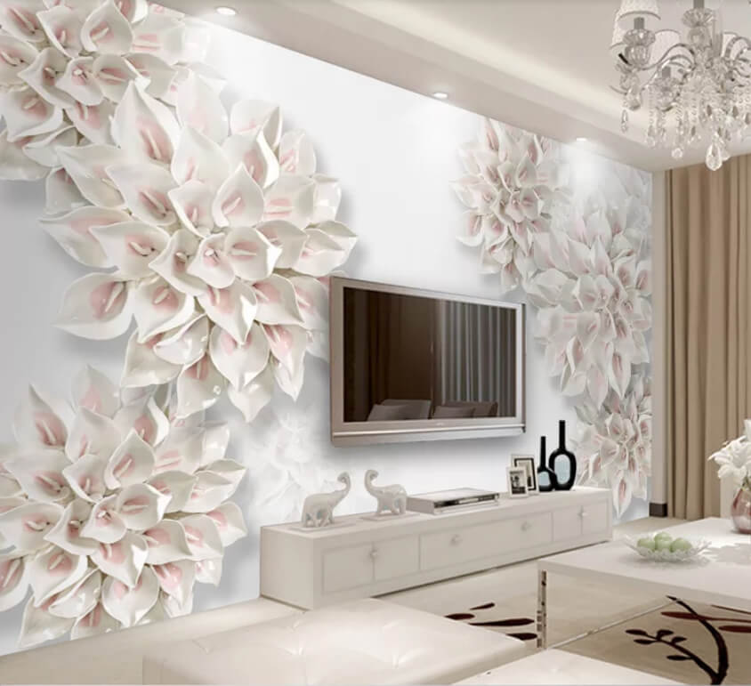 

Фотообои Арт-Обои Охапки глянцевых калл №dec-2104 Нить