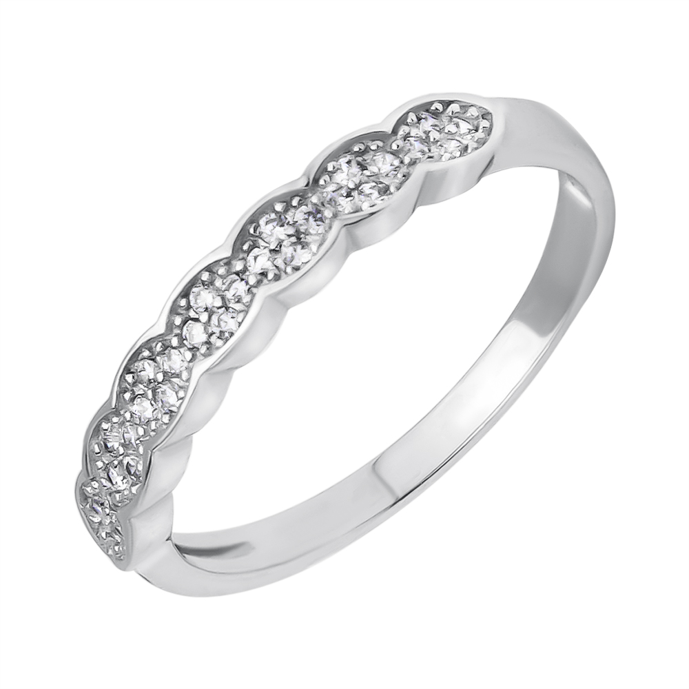

Серебряное кольцо с фианитами 000118383 16 размера