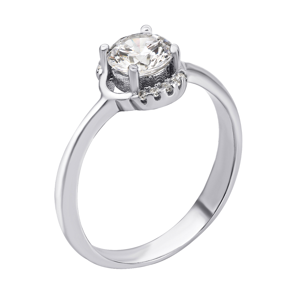 

Серебряное кольцо с фианитами 000136013 15.5 размера