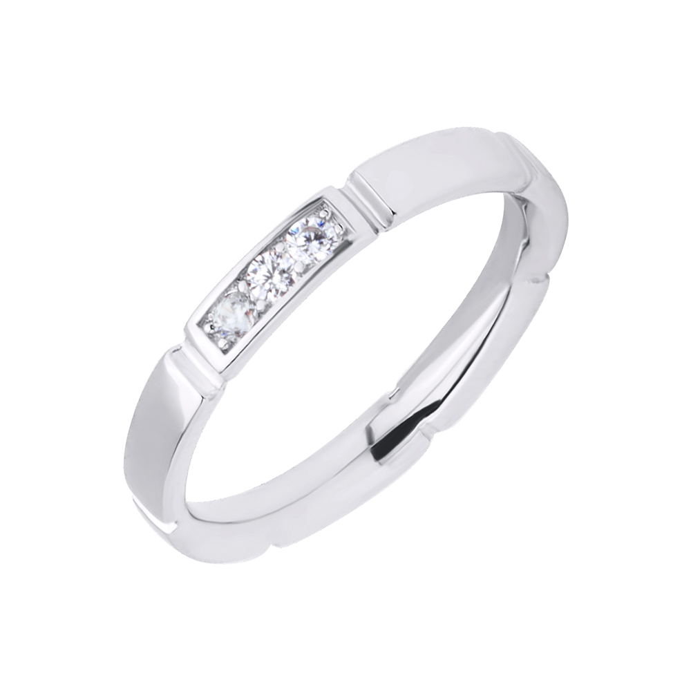 

Серебряное кольцо с кристаллами циркония 000117755 17 размера