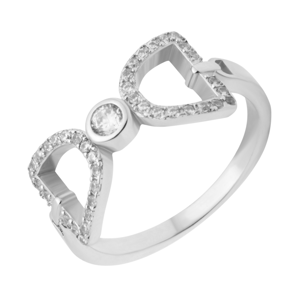 

Серебряное кольцо с фианитами 000118394 17.5 размера