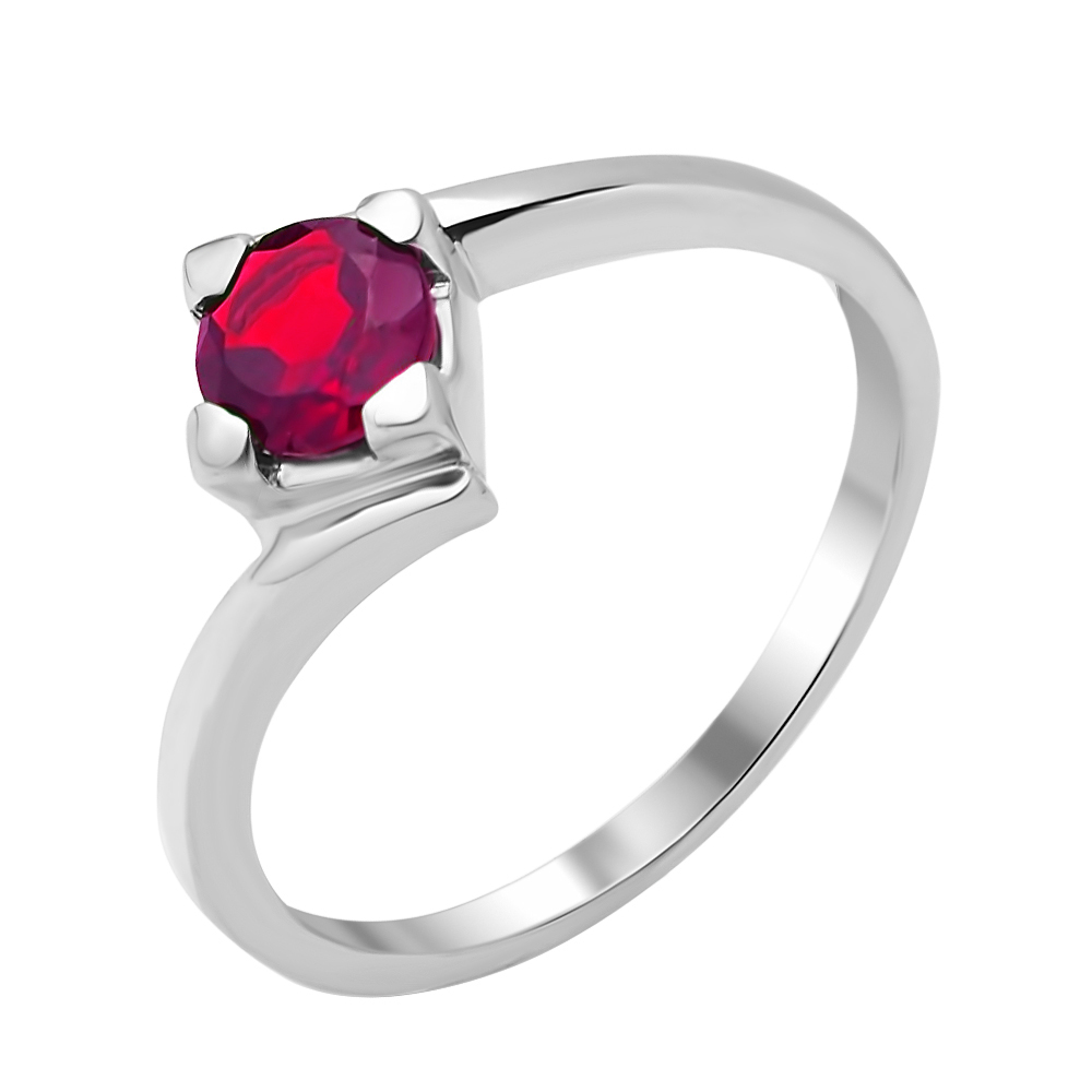 

Серебряное кольцо с рубином 000135483 17 размера