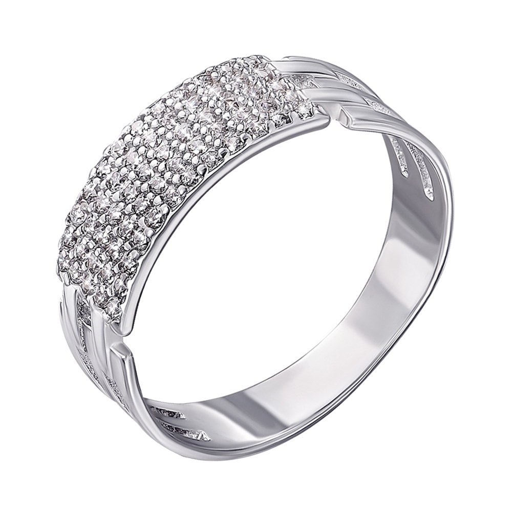 

Серебряное кольцо с фианитами 000048789 16 размера