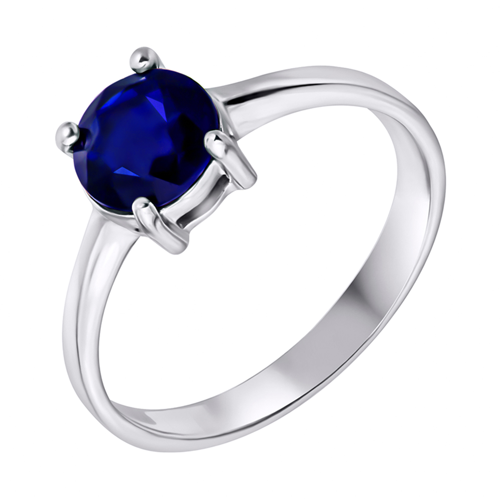 

Серебряное кольцо с сапфиром 000132472 19 размера