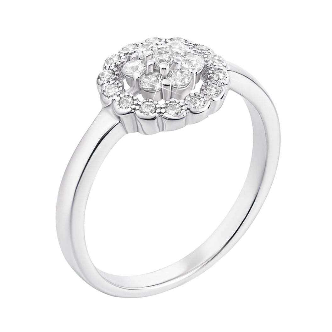 

Серебряное кольцо с фианитами 000133969 17 размера