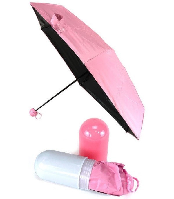 

Карманный мини зонт в капсуле Umbrella розовый