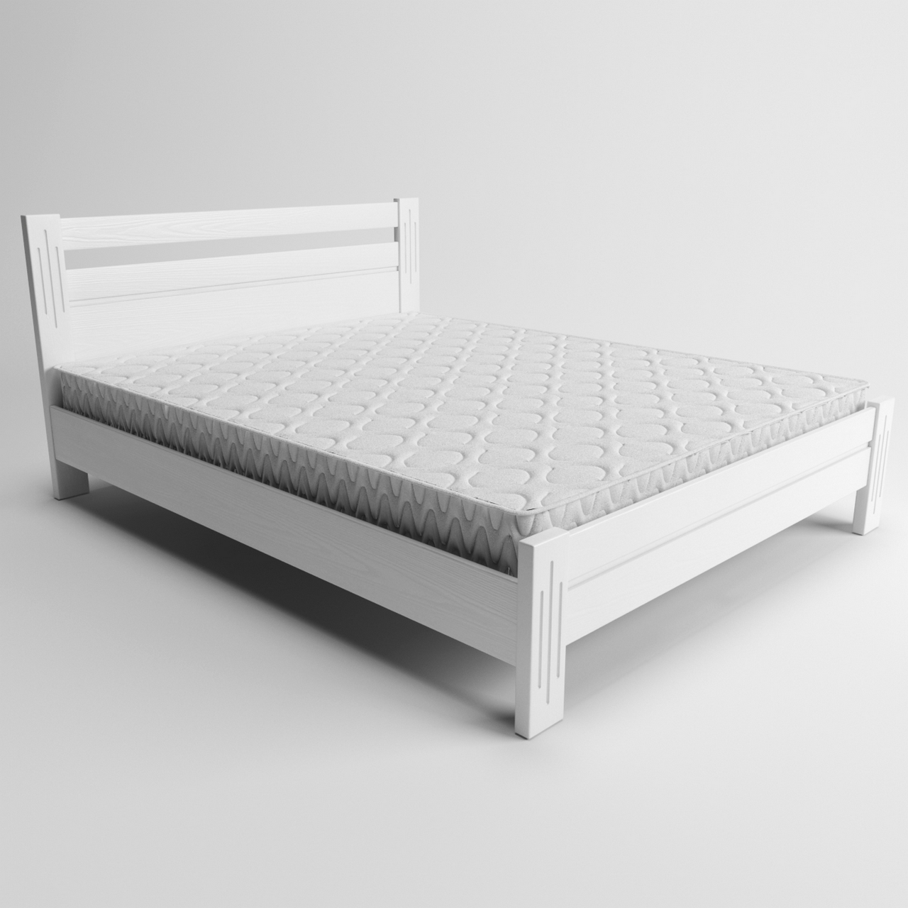 

Кровать деревянная из массива ясеня ХМФ Вена 1200х1900 белый