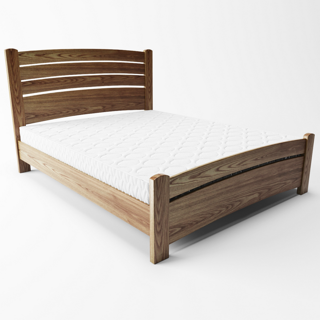 

Кровать деревянная из массива ясеня ХМФ Сидней-3 1200х1900 орех