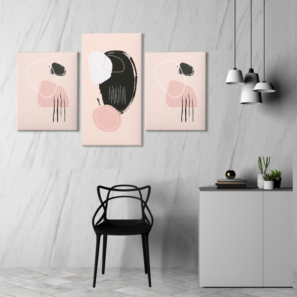 

Модульная картина из трех частей Malevich Store Pink 141x90 см