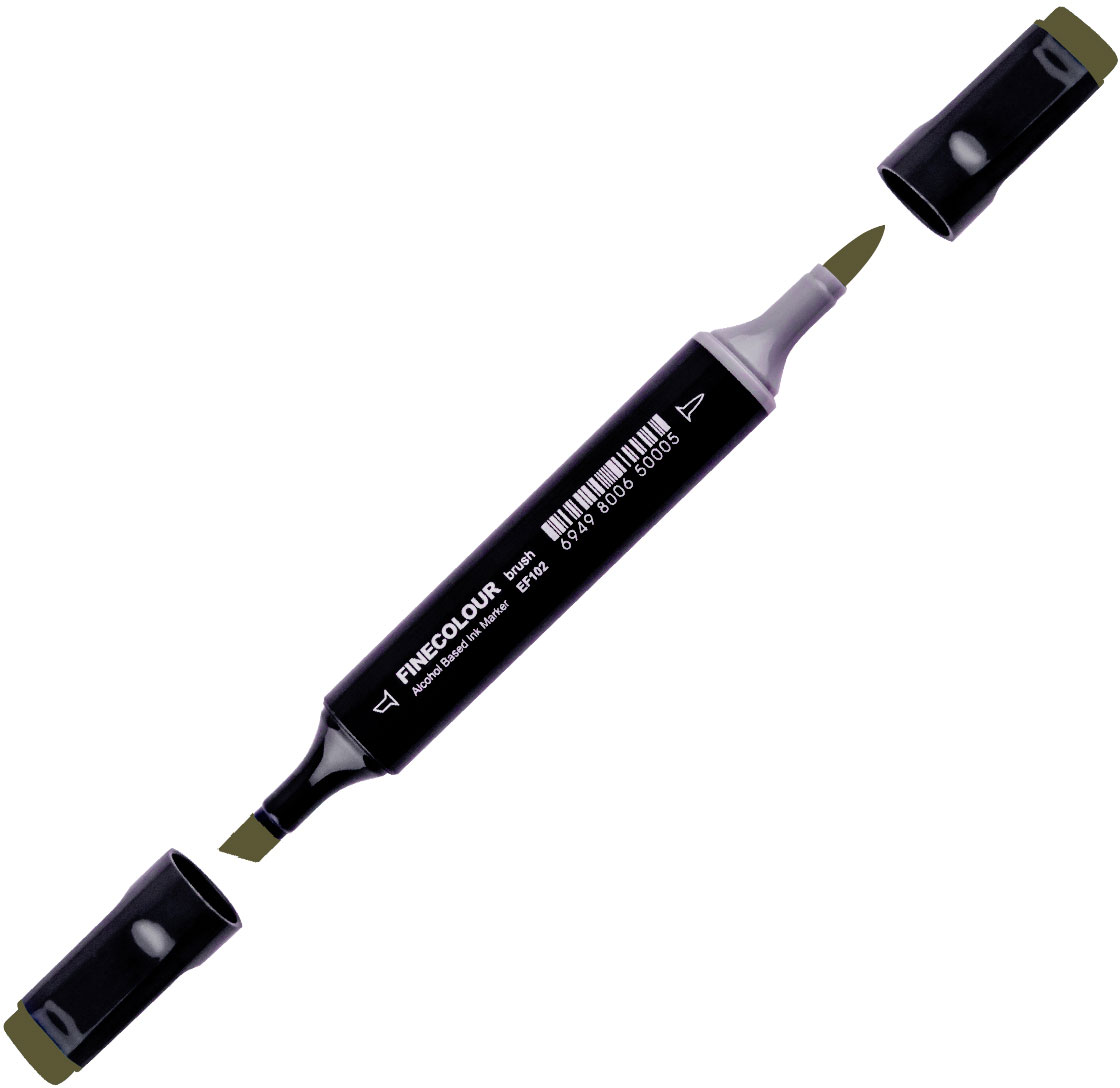

Маркер Finecolour Brush спиртовой 021 темный оливковый 21 (EF102-21)