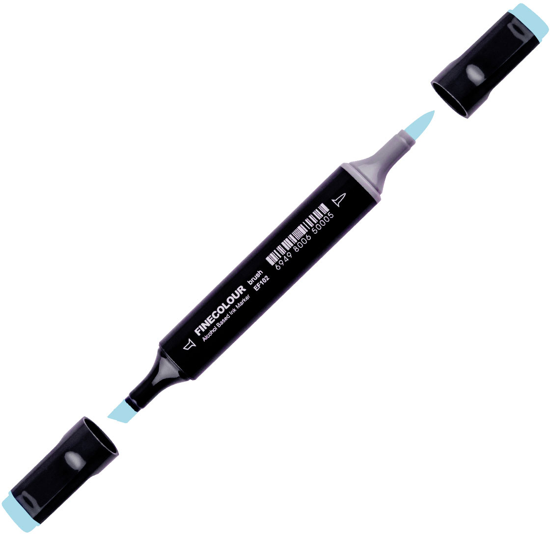 

Маркер Finecolour Brush спиртовой 096 праздничный синий BG96 (EF102-96)
