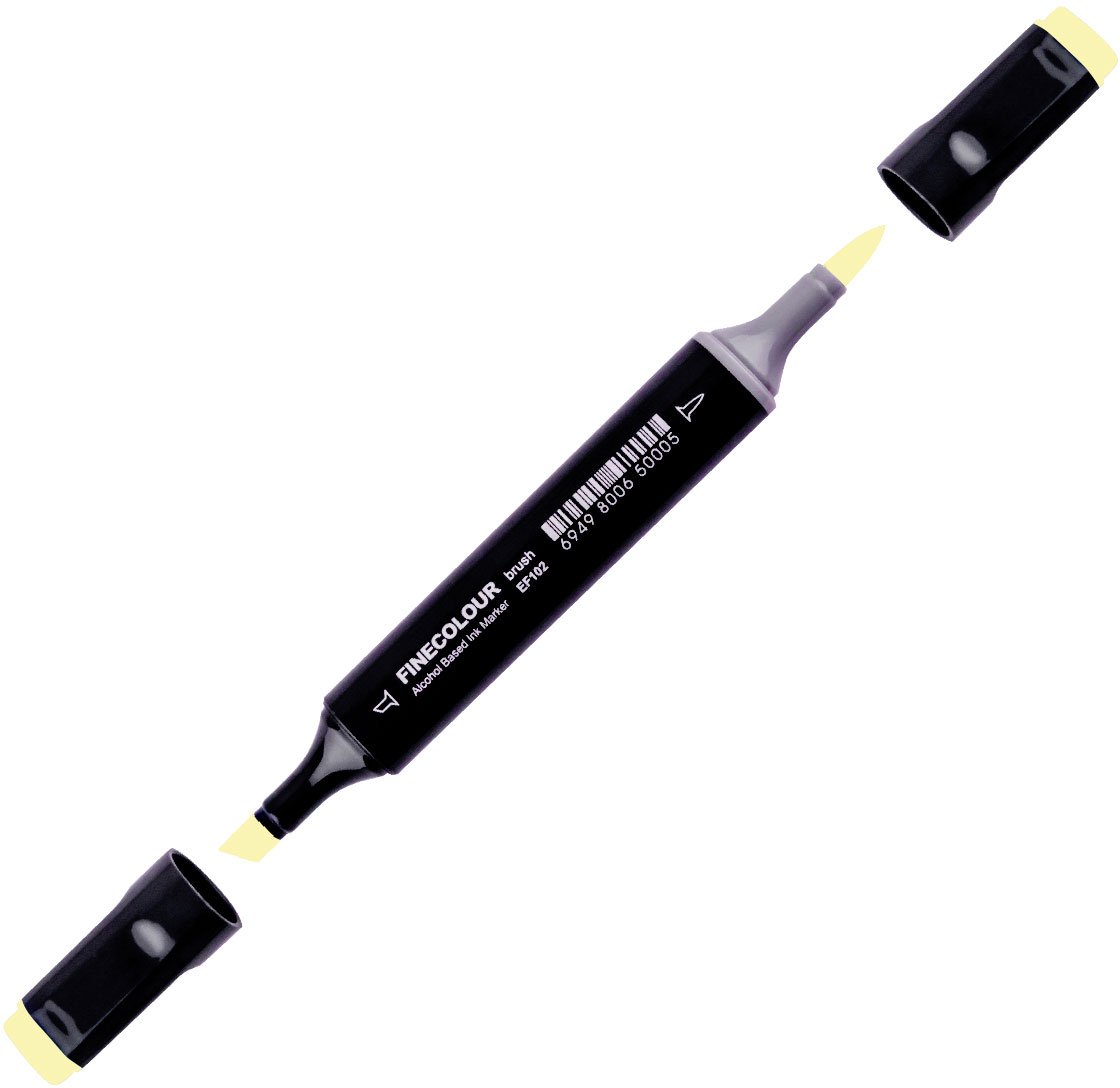 

Маркер Finecolour Brush спиртовой 221 бледно-желтый лимон YG221 (EF102-221)