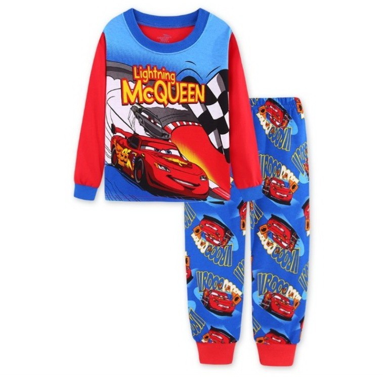 

Качественная пижама для мальчика McQueen Тачки Natural Needs голубая 110 р-р