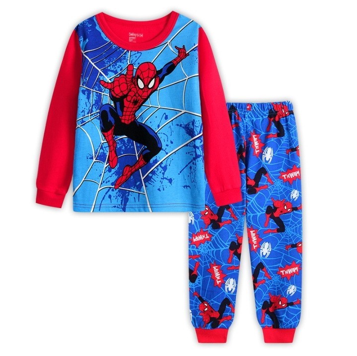 

Качественная пижама для мальчика Spider-man Natural Needs голубая-красная 90 р-р