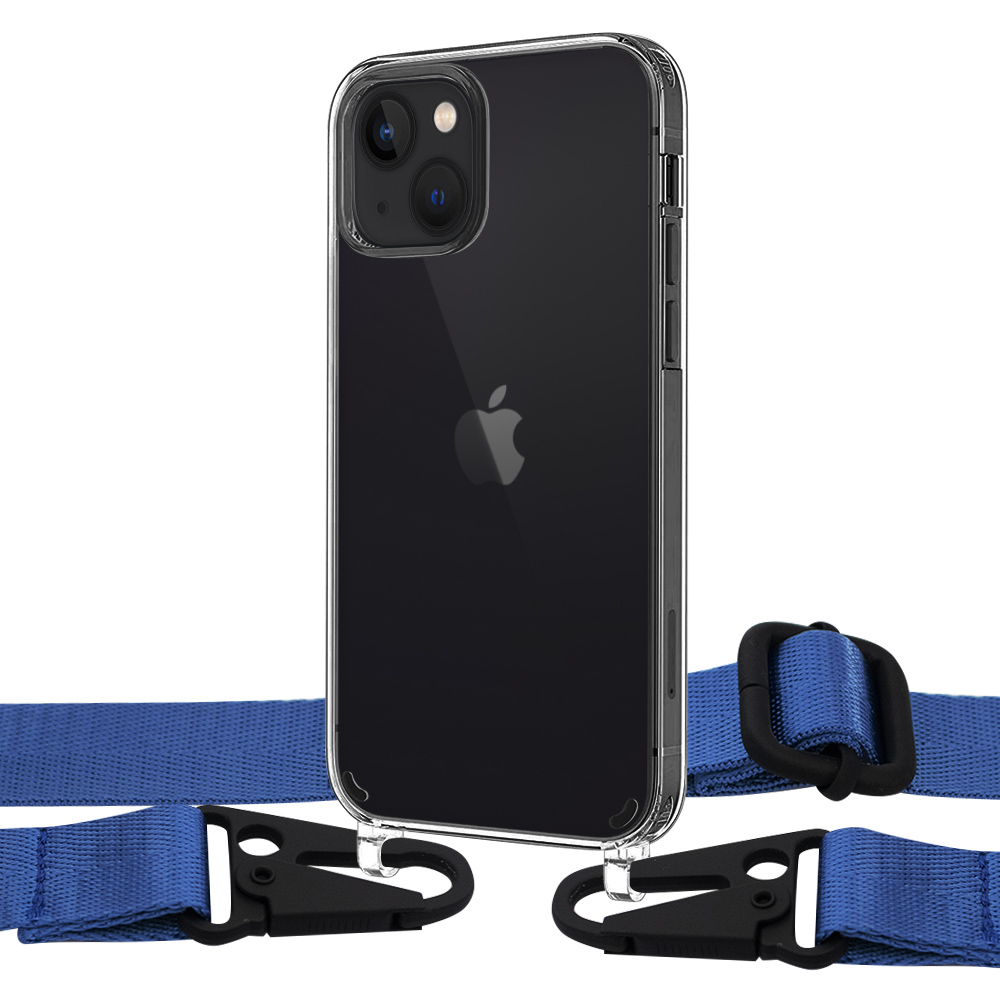

Чехол Upex Crossbody Protection Case для iPhone 13 mini Crystal with Harness Capri Blue
