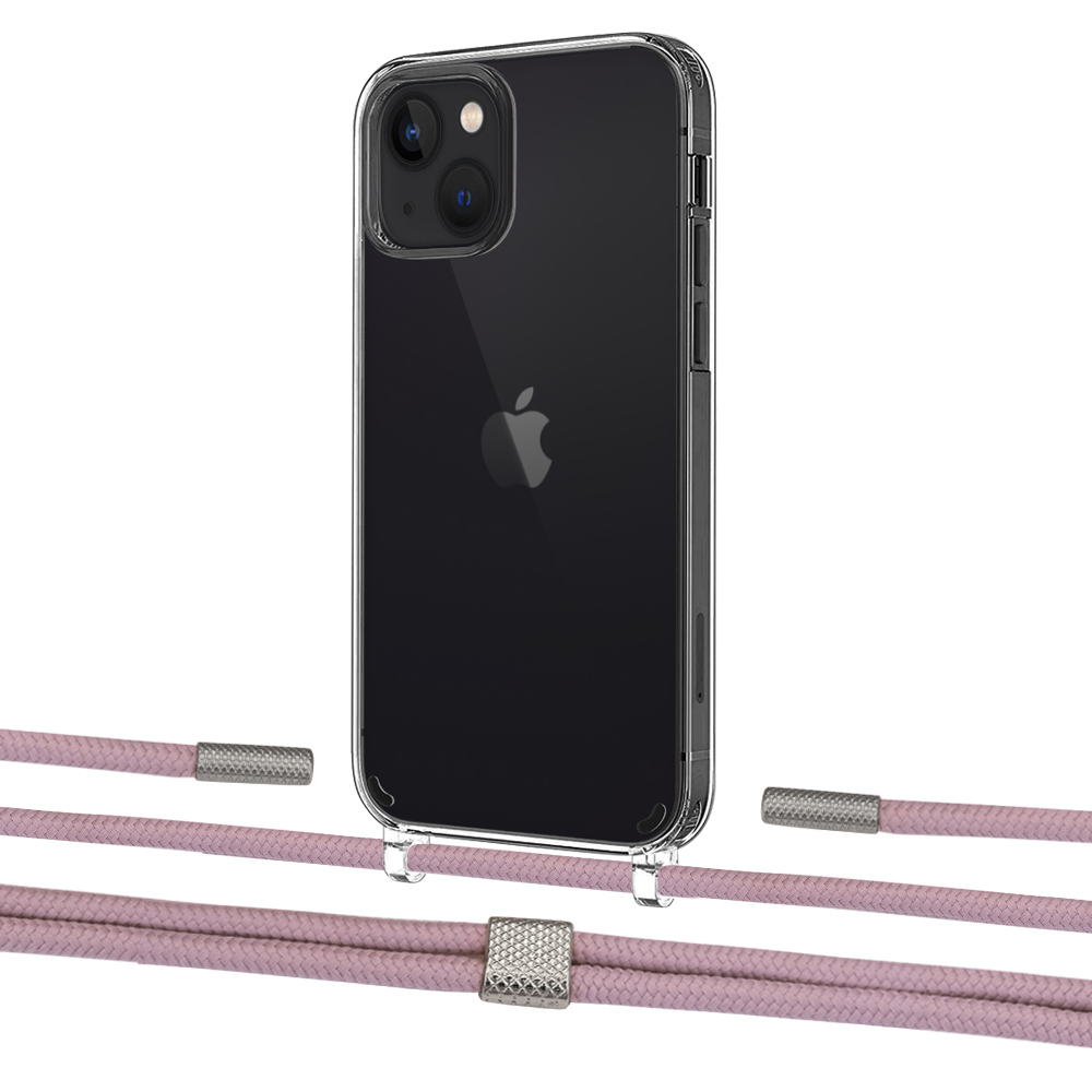 

Чехол Upex Crossbody Protection Case для iPhone 13 mini Crystal with Twine Rose Gold and Fausset Silver