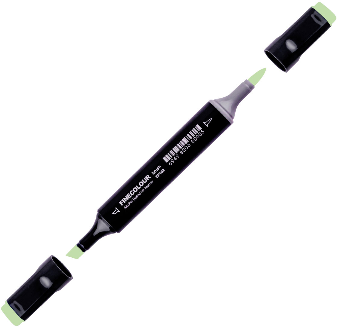 

Маркер Finecolour Brush спиртовой 452 зеленое яблоко YG452 (EF102-452N)