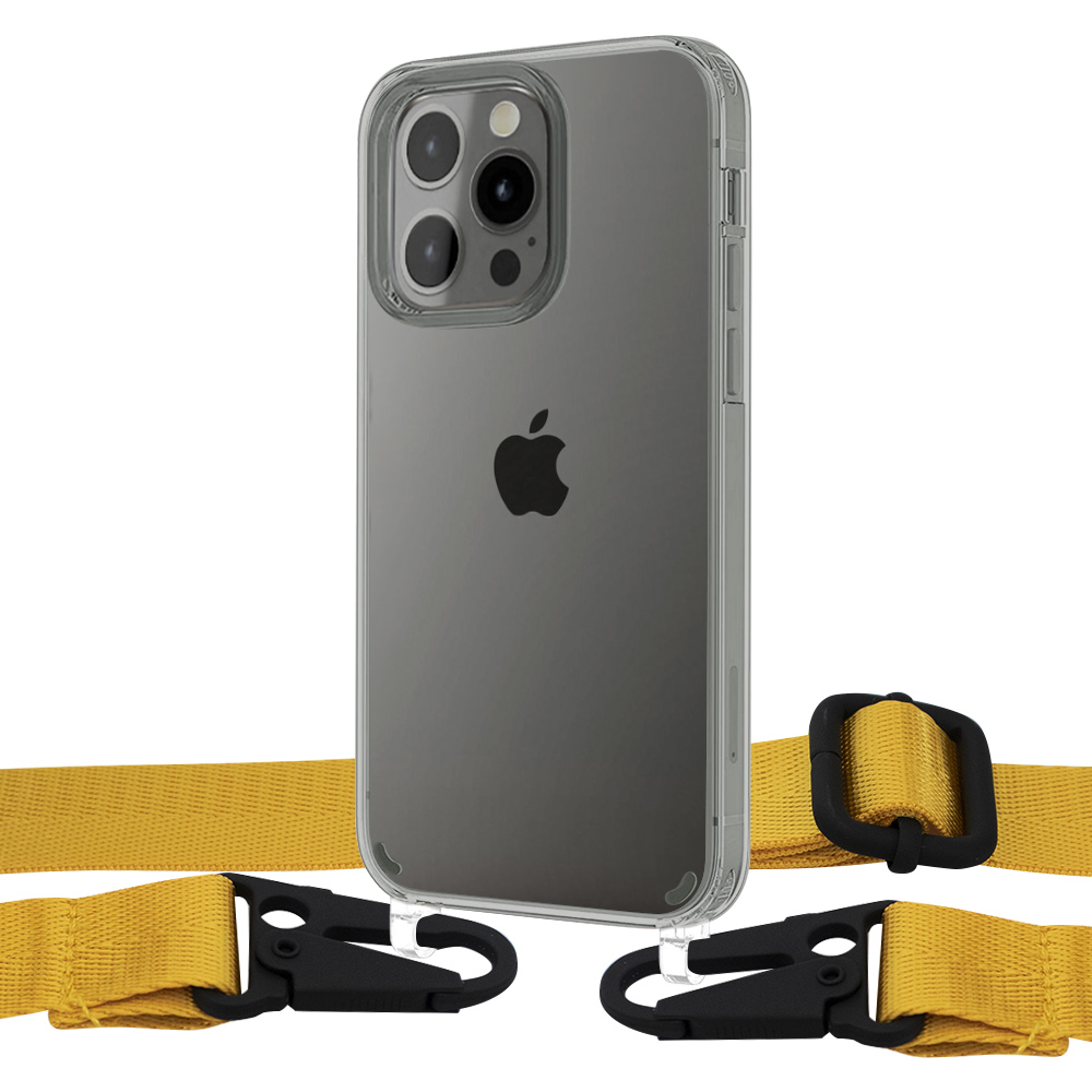 

Чехол Upex Crossbody Protection Case для iPhone 13 Pro Max Crystal with Harness Pineapple