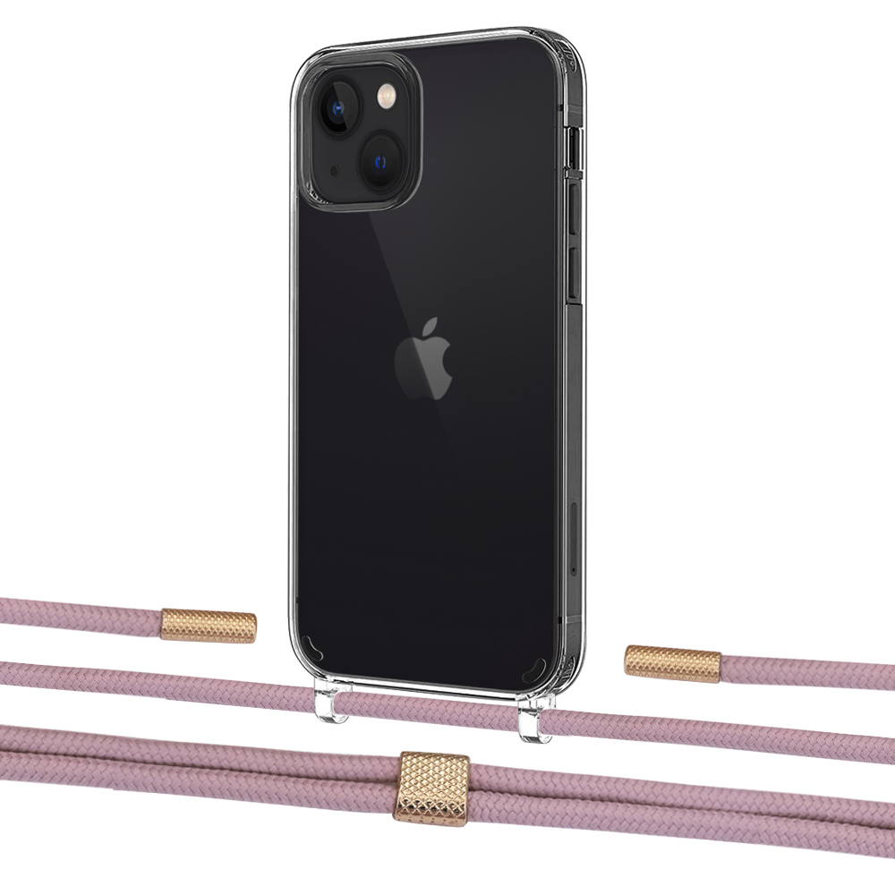 

Чехол Upex Crossbody Protection Case для iPhone 13 mini Crystal with Twine Rose Gold and Fausset Gold