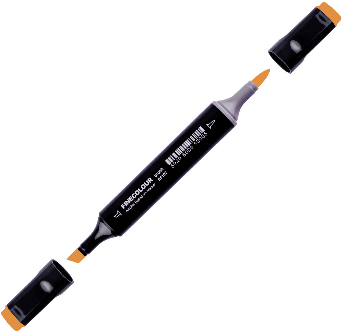 

Маркер Finecolour Brush спиртовой 418 желтый янтарь YR418 (EF102-418N)