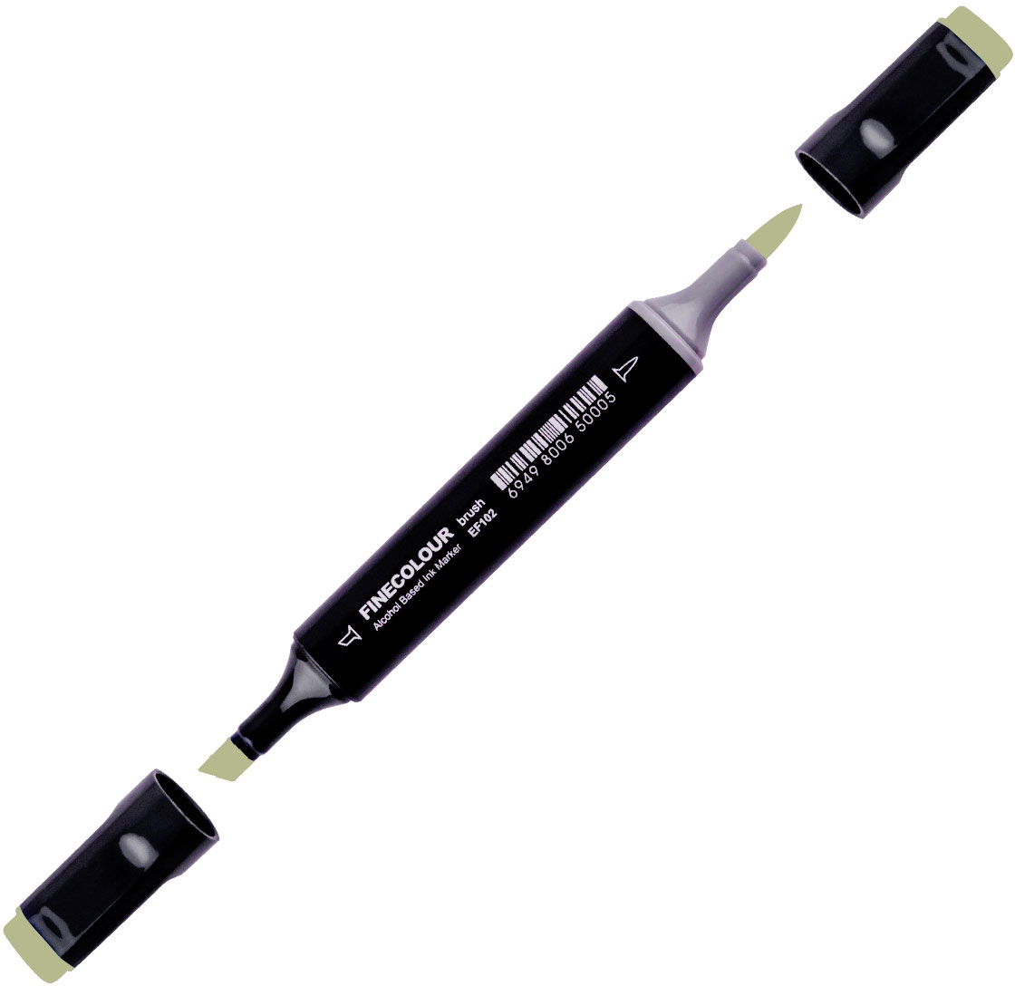 

Маркер Finecolour Brush спиртовой 446 сероватый оливковый YG446 (EF102-446N)