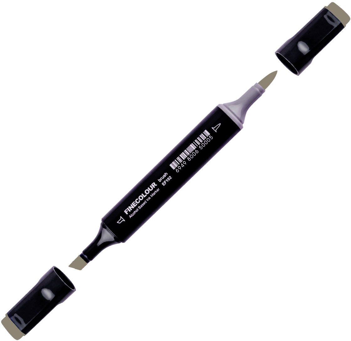 

Маркер Finecolour Brush спиртовой 458 желтовато-серый №7 YG458 (EF102-458N)