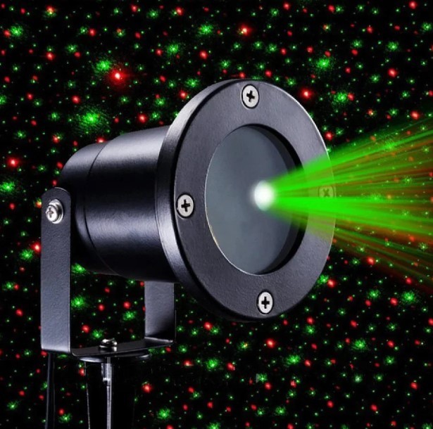 

Лазерный проектор новогодний декор для дома Star Shower laser light №85 SvetOn Новогоднее освещение разноцветное поворотная ножка