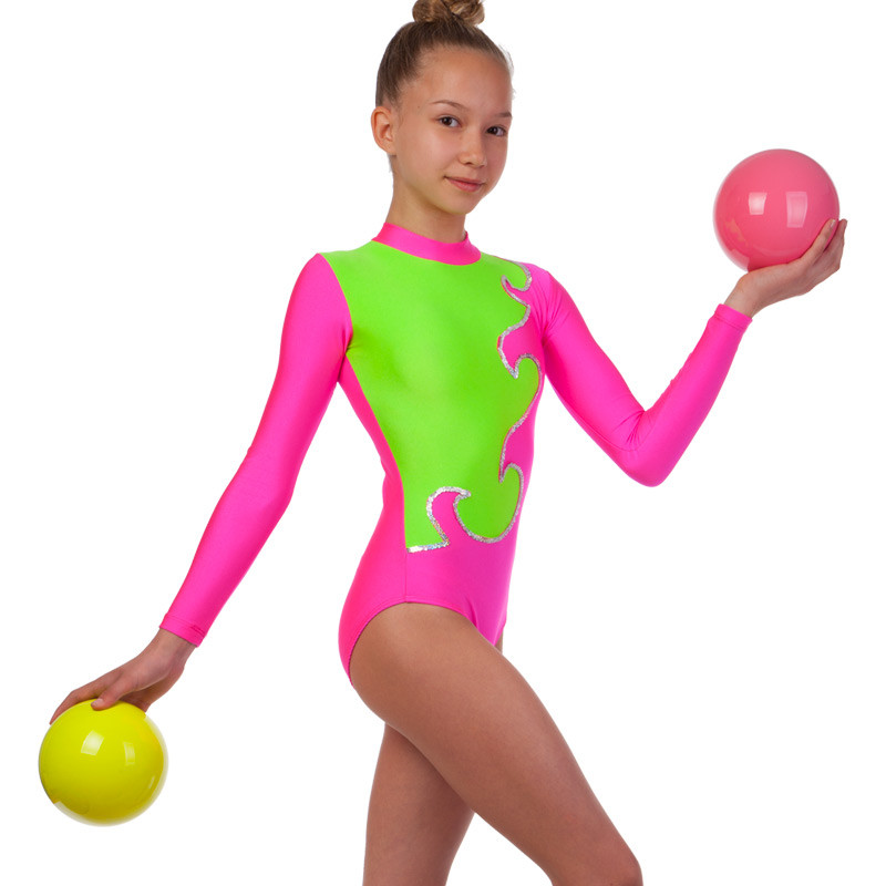 

Купальник для танцев и гимнастики Zelart Fit 1405 размер 32 рост 122-128 см Pink-Green