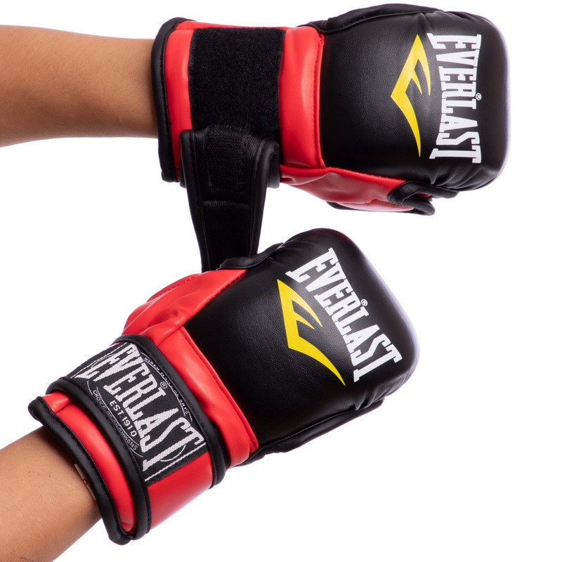 

Перчатки гибридные для единоборств Everlast Heroe 4612 размер S Black-Red