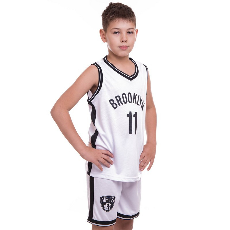 

Форма баскетбольная подростковая Zelart Brooklyn 3578 M 130-140 см White-Black