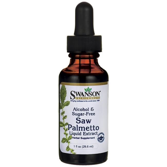 

Жидкий экстракт (без алкоголя и сахара), Saw Palmetto Liquid Extract (Alcohol- & Sugar-Free), Swanson, 29.6 мл
