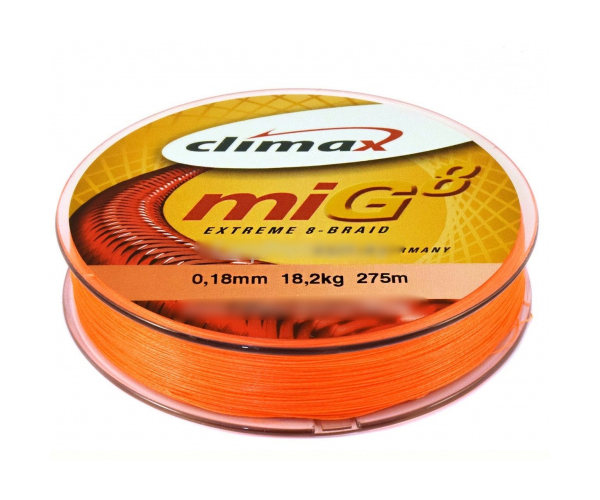 

Шнур Climax Mig Extreme 8 Braid Fluo-Orange 0.18 (арт.1234909928748)