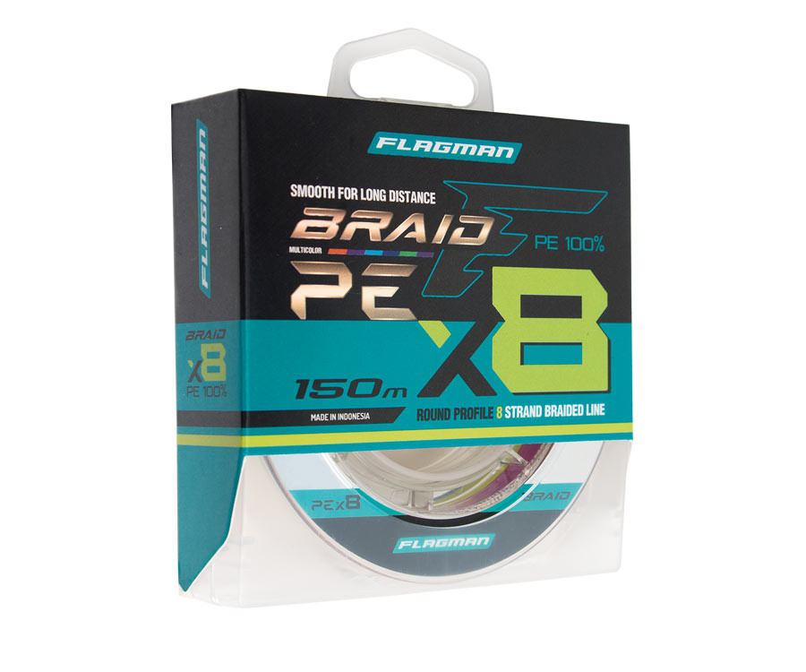 

Шнур Flagman Braid PE Multicolor X8 150м 0.185мм (арт.3838FPX8B-014)