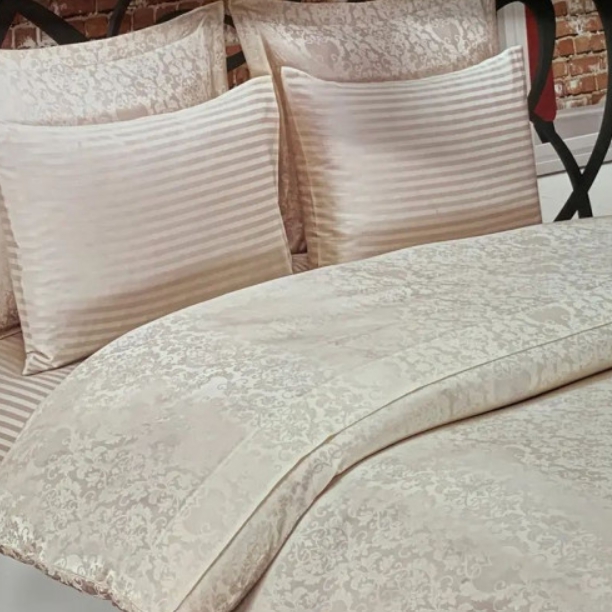

Постельное белье Maison D'or жаккард бамбук PEARL BEIGE евро Цвета: бежевый