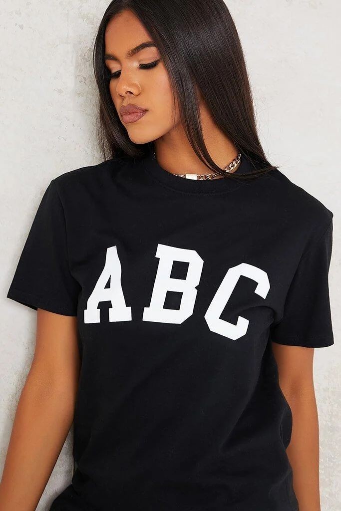 

Футболка ABC onesize - универсал Черная, Футболка ABC onesize 42-46 универсал Черная